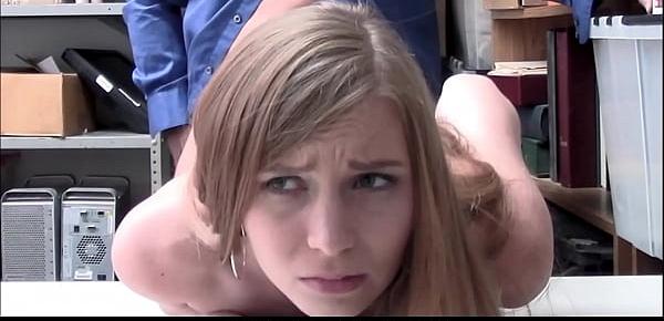  Cute Skinny Tiny Teen Virgin Ava Parker Caught Shoplifting Has First Time Sex With Security Guard For No Cops